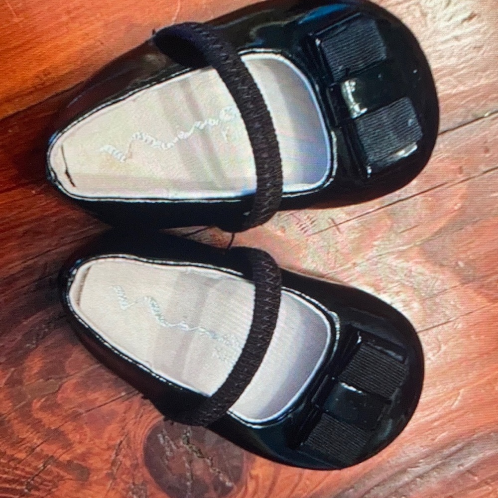 Nina Kids baby Girl black Patent leather shoes